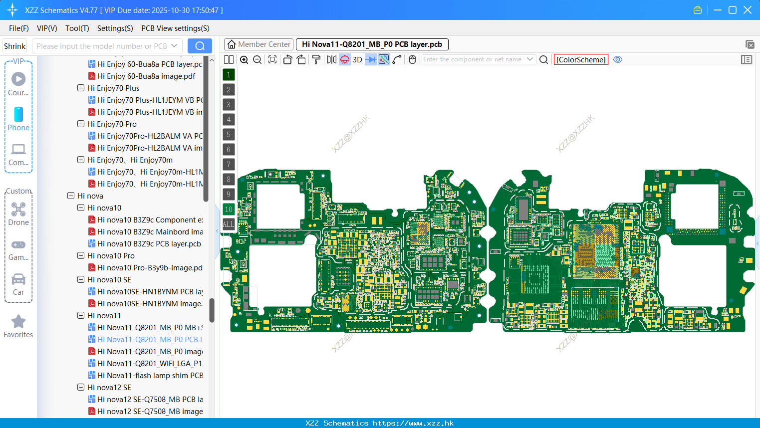 Huawei Hi Nova11-Q8201_MB_P0 PCB Layer
